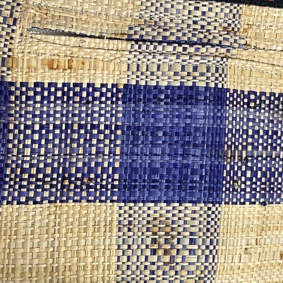 Authentic Maurizio Spatro Italy Purple Plaid Woven Raffia HandmadeTgu To… - Picture 7 of 7